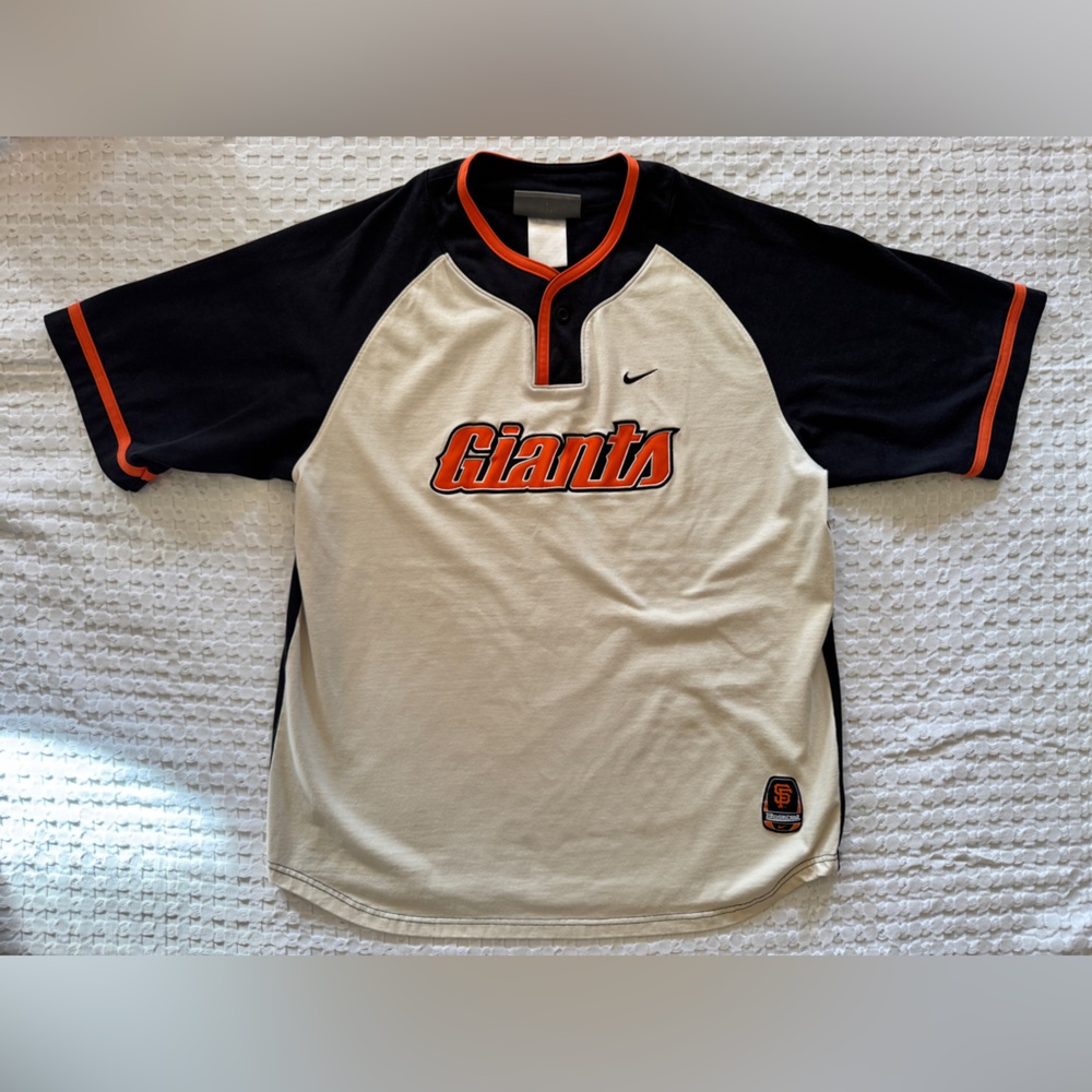 RARE San Francisco Giants Nike Team MLB Training Warm Up Jersey Shirt Mens Large - Picture 2 of 7